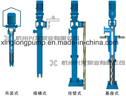 Xinglong Vertical Type Submersible Single Screw Pump with Forklift Vehicle for Emptying Barral