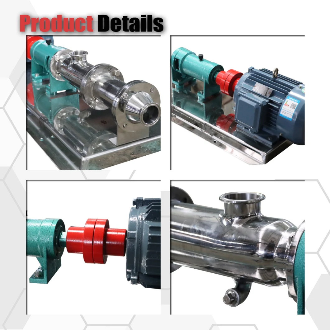 Stainless Steel OEM Clamps Single Mono Screw Pumps for Foods Oil