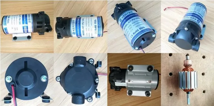 Water Treatment Spare Parts High Pressure Hydraulic RO Electric Diaphragm Booster Self Priming DC24V 75gpd Pump for RO Water Purifier