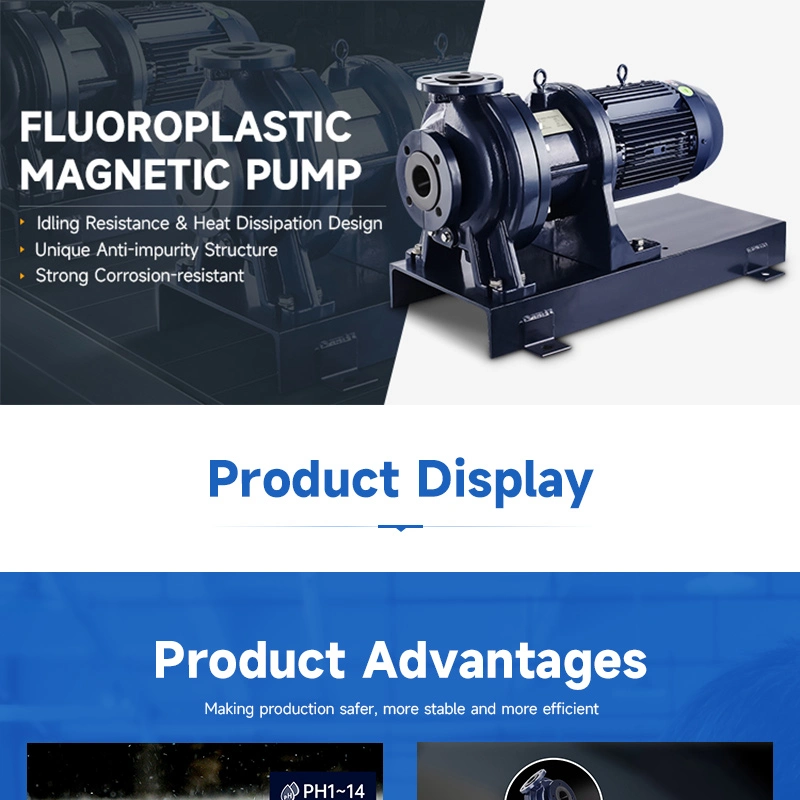 ETFE Fluorine Plastic-Lined Chemical Magnetic Drive Centrifugal Pump