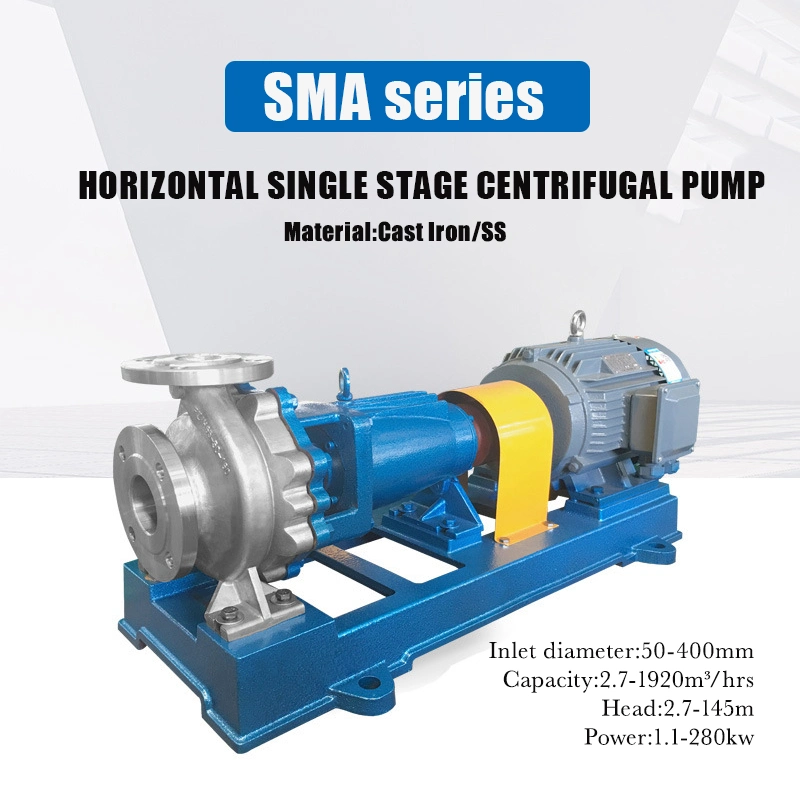 SMA Series Industrial Horizontal End Suction Bare Shaft Industry Centrifugal Water Motor Pump for Water Supply System