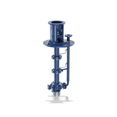 Pompa sommergibile verticale ad alta efficienza energetica ed ecologica per installazione bagnata.  Pompa sommergibile ad albero verticale